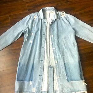 Large Oversized Long Jean Jacket